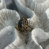 925 Sterling Silver Topaz & Marcasites Ring Size 5.5