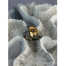 925 Sterling Silver Gold Plated Cz Flower Ring Size 6