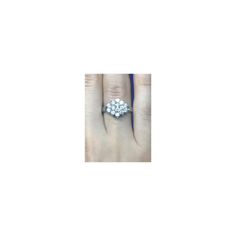 925 Sterling Silver CZ Ring Size 6.5