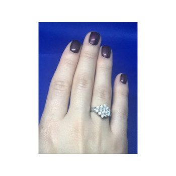 925 Sterling Silver CZ Ring Size 6.5