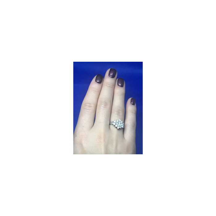 925 Sterling Silver CZ Ring Size 6.5