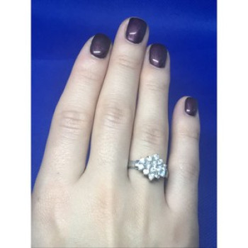 925 Sterling Silver CZ Ring Size 6.5