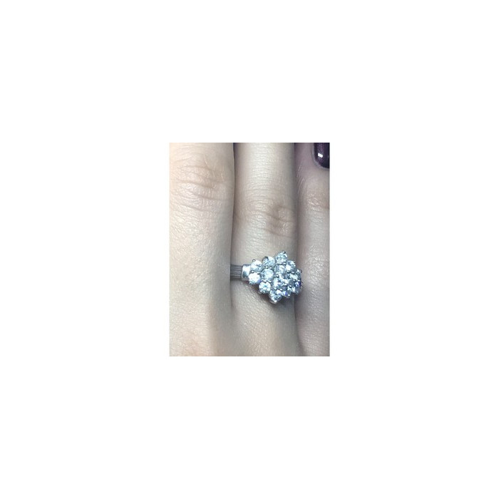 925 Sterling Silver CZ Ring Size 6.5