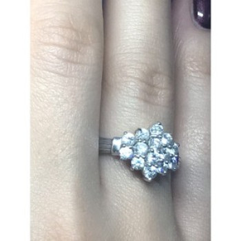 925 Sterling Silver CZ Ring Size 6.5