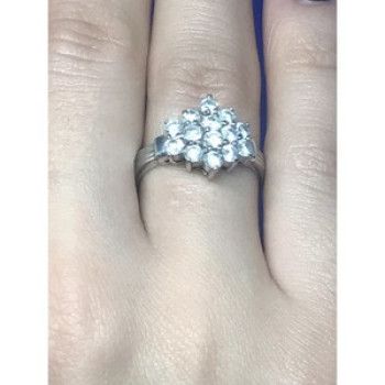 925 Sterling Silver CZ Ring Size 6.5