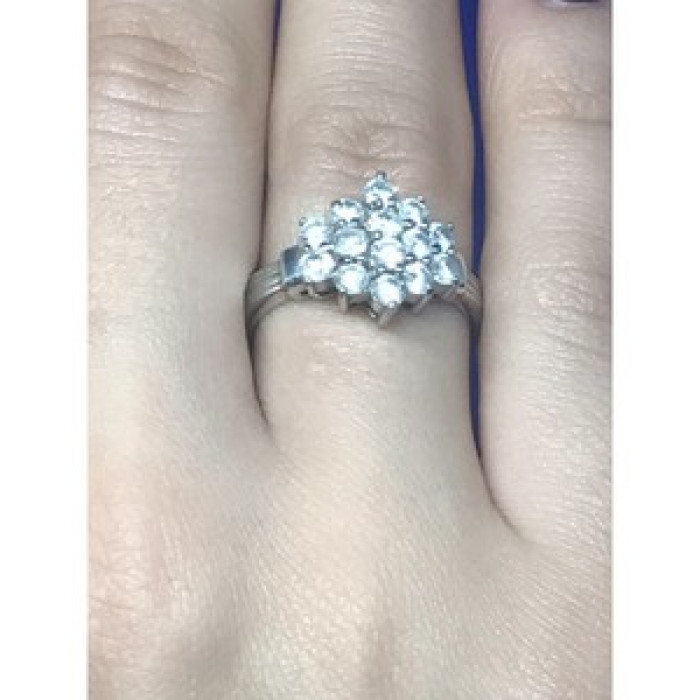 925 Sterling Silver CZ Ring Size 6.5