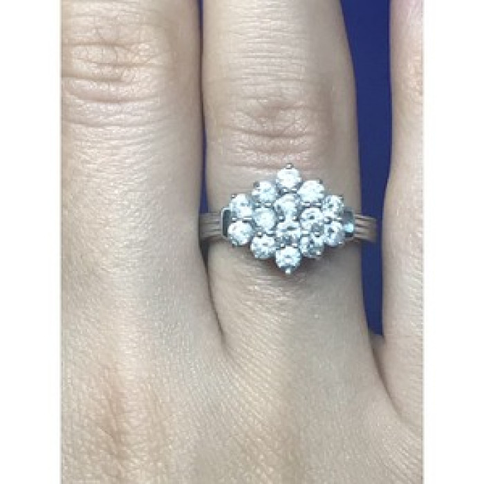 925 Sterling Silver CZ Ring Size 6.5