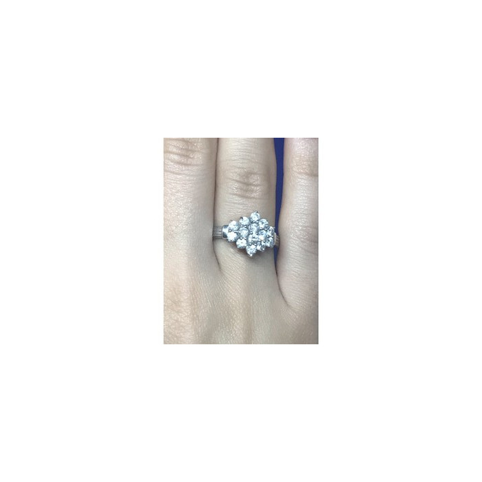 925 Sterling Silver CZ Ring Size 6.5