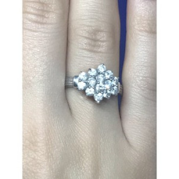 925 Sterling Silver CZ Ring Size 6.5
