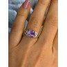 925 Sterling Silver Amethyst Ring Size 7