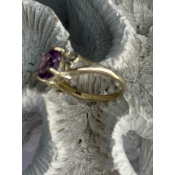 925 Sterling Silver Amethyst Ring Size 7