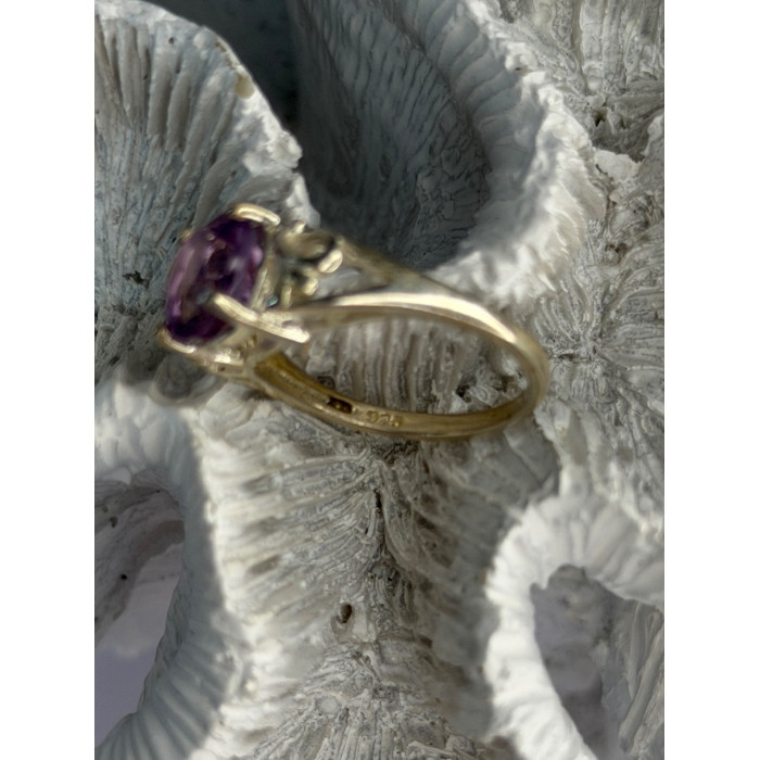 925 Sterling Silver Amethyst Ring Size 7