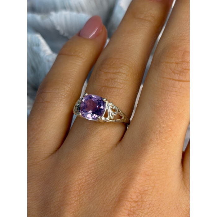 925 Sterling Silver Amethyst Ring Size 7