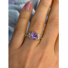 925 Sterling Silver Amethyst Ring Size 7