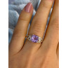 925 Sterling Silver Amethyst Ring Size 7