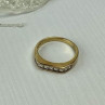 925 Sterling Silver Gold Plated CZ Ring Size 7