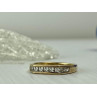925 Sterling Silver Gold Plated CZ Ring Size 7