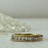 925 Sterling Silver Gold Plated CZ Ring Size 7