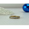 925 Sterling Silver Gold Plated CZ Ring Size 7