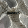 925 Sterling Silver Aquamarine Band Ring Size 8