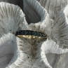 925 Sterling Silver Aquamarine Band Ring Size 8