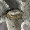 925 Sterling Silver Aquamarine Band Ring Size 8