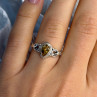 925 Sterling Silver Citrine Ring Size 7