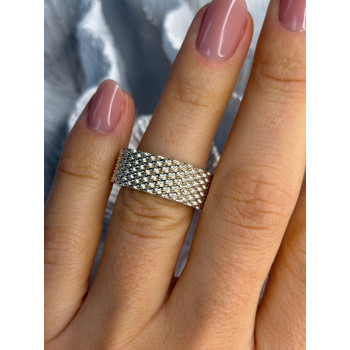 Elegant Unique Design 925 Sterling Silver Ring Size 6
