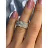 Elegant Unique Design 925 Sterling Silver Ring Size 6