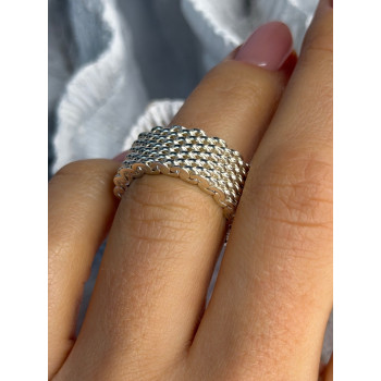 Elegant Unique Design 925 Sterling Silver Ring Size 6