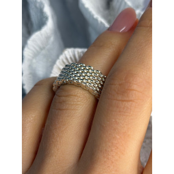 Elegant Unique Design 925 Sterling Silver Ring Size 6