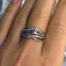 925 Sterling Silver 7 in 1  Interlocking Rolling Ring Size 11