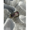 925 Sterling Silver Pink & White Spinel Ring Size 7.5
