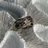 925 Sterling Silver 7 in 1  Interlocking Rolling Ring Size 11