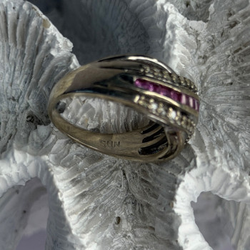 925 Sterling Silver 7 in 1  Interlocking Rolling Ring Size 11