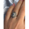 925 Sterling Silver Topaz & Marcasite Ring Size 7