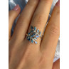 925 Sterling Silver Leaf Abalone Ring Size 8.5