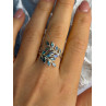 925 Sterling Silver Leaf Abalone Ring Size 8.5