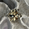 925 Sterling Silver Leaf Abalone Ring Size 8.5