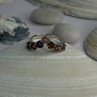 Classy 925 Sterling Silver Garnet Ring Size 8