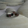 Classy 925 Sterling Silver Garnet Ring Size 8