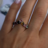 Classy 925 Sterling Silver Garnet Ring Size 8