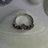 Classy 925 Sterling Silver Garnet Ring Size 8