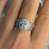 Beautiful 925 Sterling Silver Cz Ring Size 8