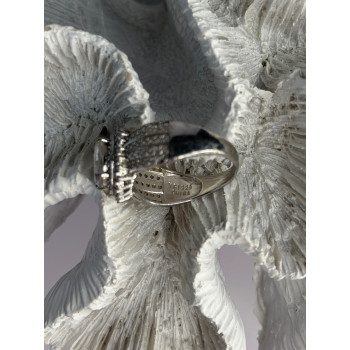 Beautiful 925 Sterling Silver Cz Ring Size 8