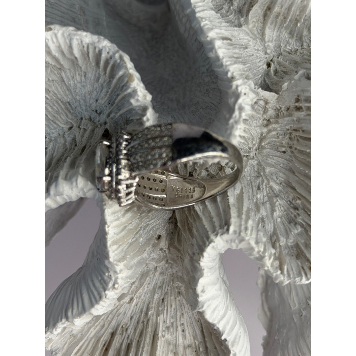 Beautiful 925 Sterling Silver Cz Ring Size 8