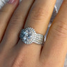 Beautiful 925 Sterling Silver Cz Ring Size 8