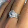 Beautiful 925 Sterling Silver Cz Ring Size 8