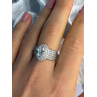 Beautiful 925 Sterling Silver Cz Ring Size 8
