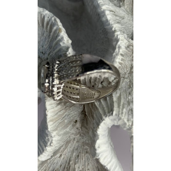 Beautiful 925 Sterling Silver Cz Ring Size 8